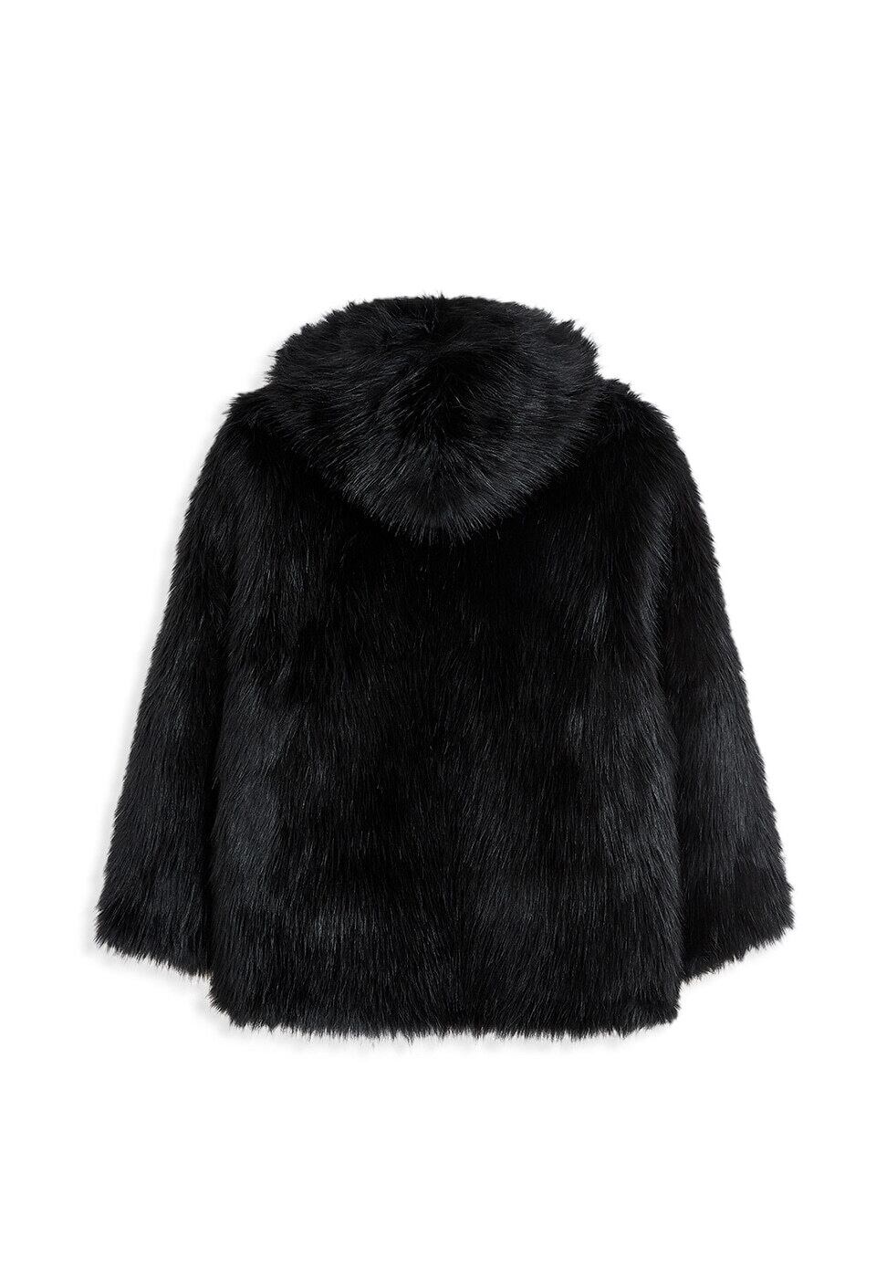 OPEN YY] REVERSIBLE FAUX FUR HOOD JACKET, BLACK 正規品 韓国