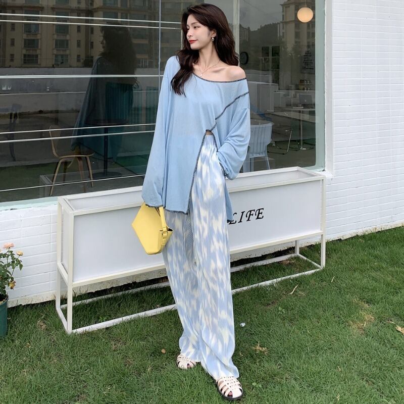 Tシャツ サマールーズストラップレス薄手 ロング 夏物 YY-ファッション58194245653