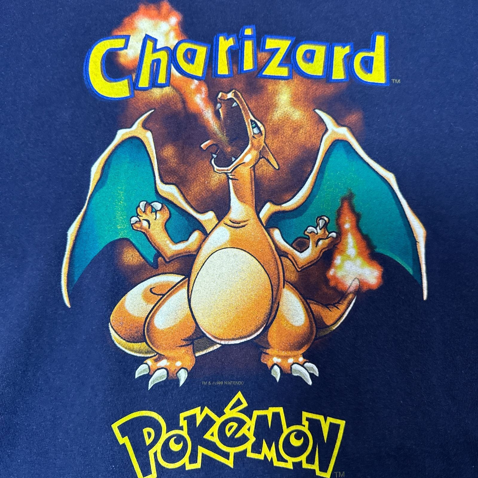90s Pokemon Charizard プリント Tシャツ XLサイズ ポケモン