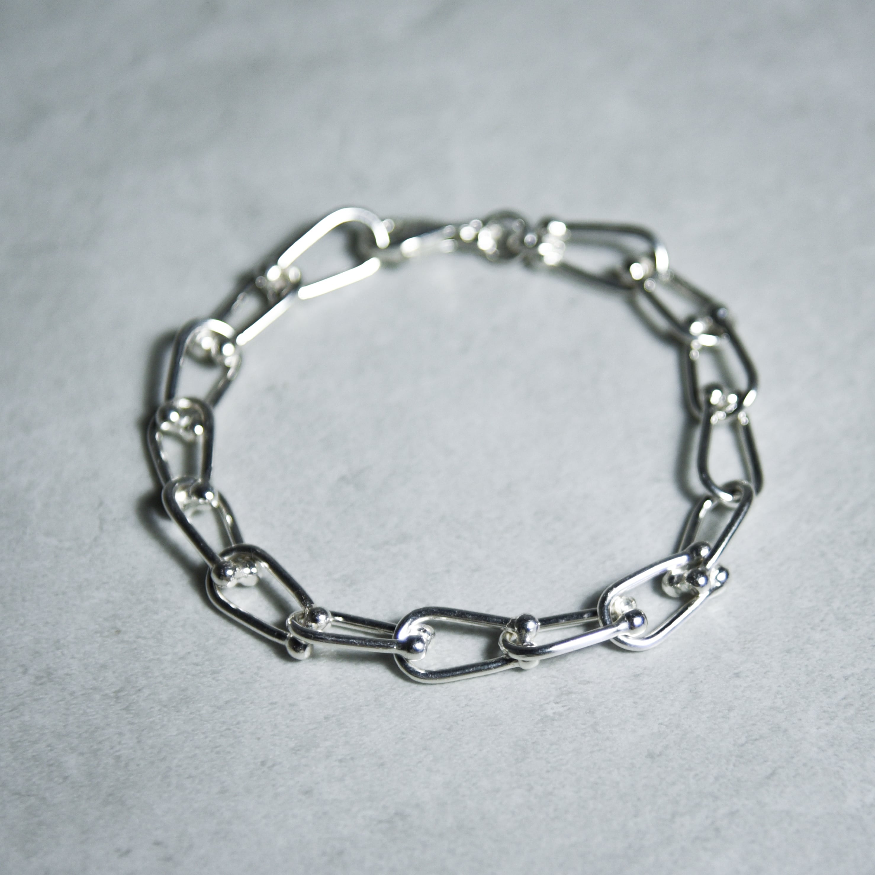 Mexican Jewelry Vintage Silver Shackle Chain Bracelet メキシカン