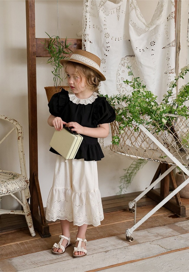 ※お洋服と同梱限定※【5/9〆予約】<flo>  Maisie lace straw Hat