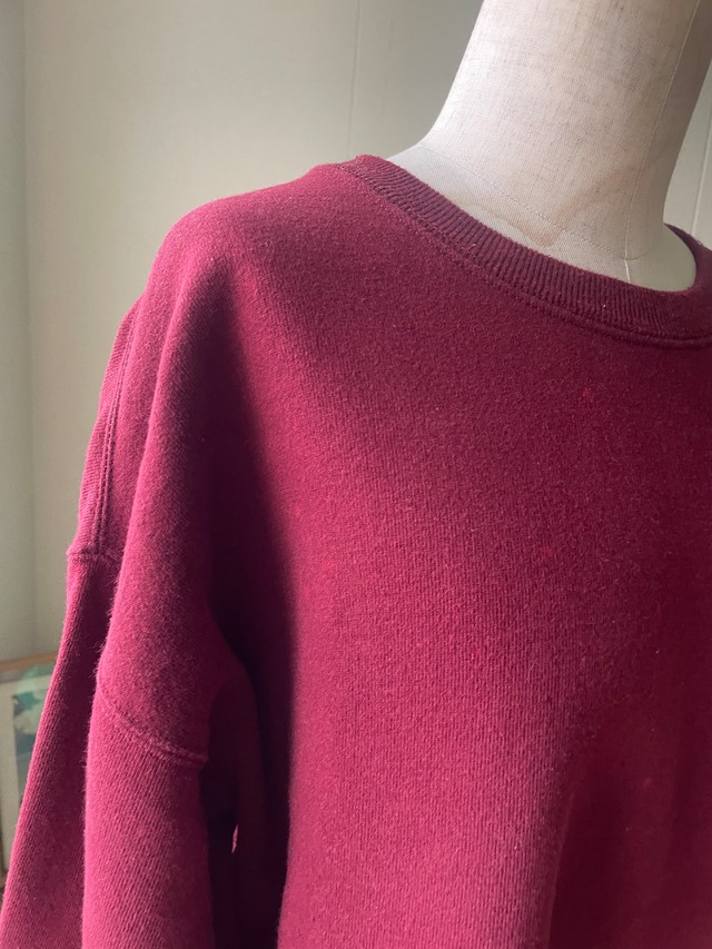 80s-90s MADE IN USA Solid Sweatshirt / Burgundy