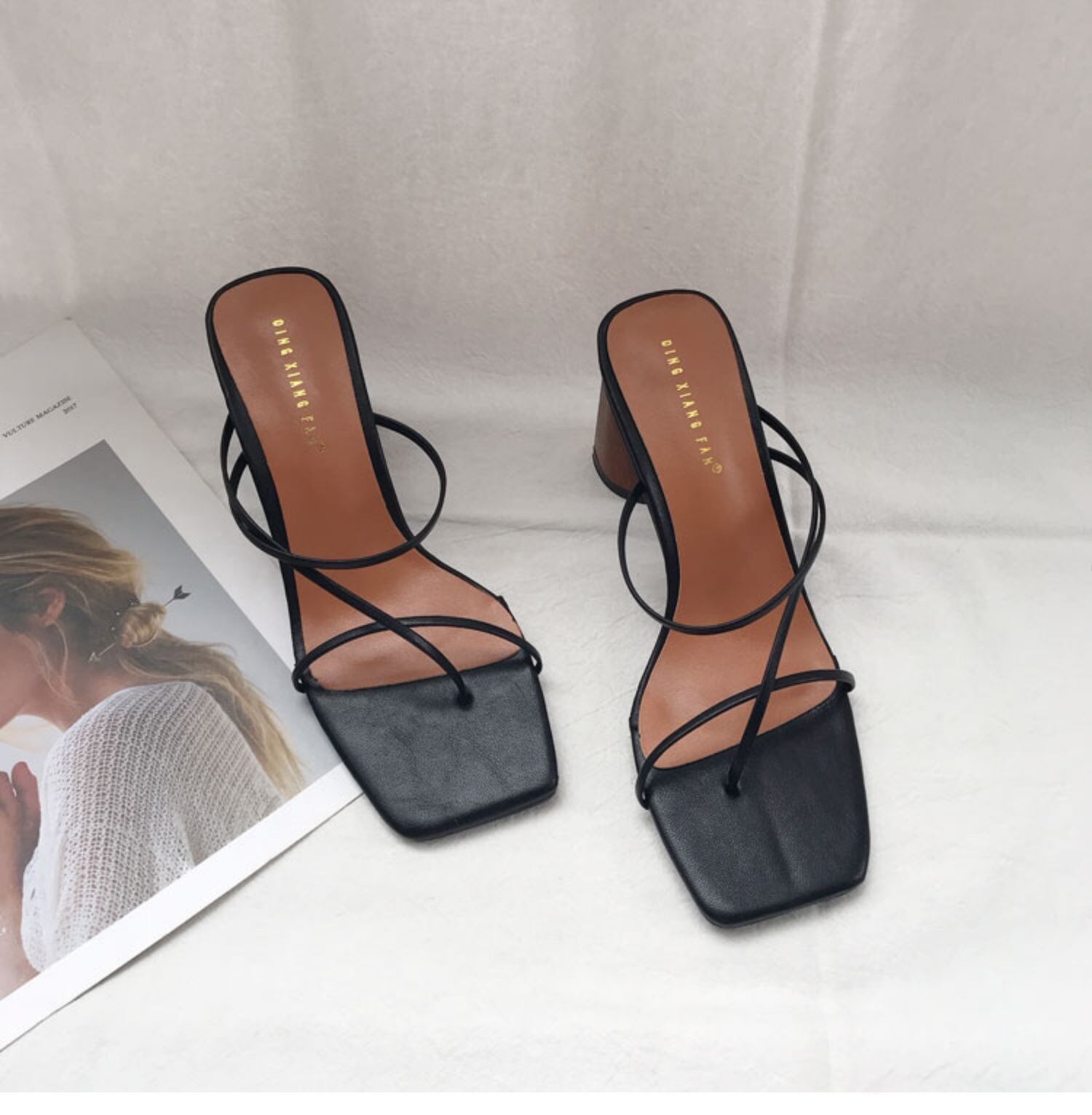 スクエアトゥロープサンダル mei1485 | Meili roi(メイリー ロイ)