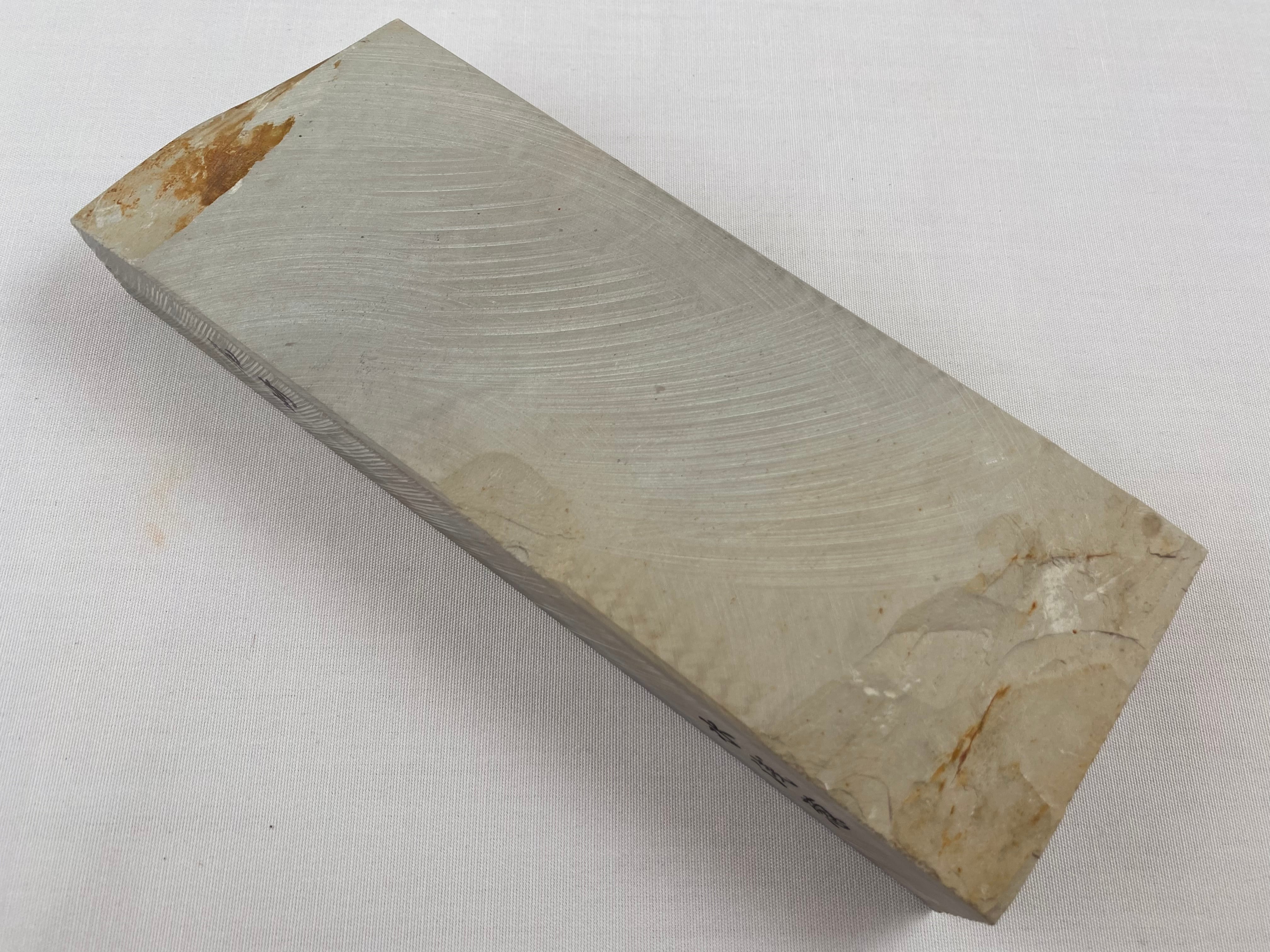 天然砥石　浅葱　仕上げ砥石 特選若狭田村山浅葱大型砥石 仕上砥石 天然砥石 本物保証【未使用品