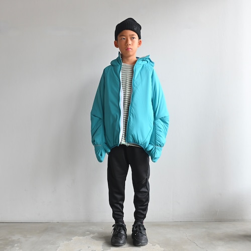 《MOUNTEN. 2023AW》air mitten blouson / peacock / size0(145-155cm程度）