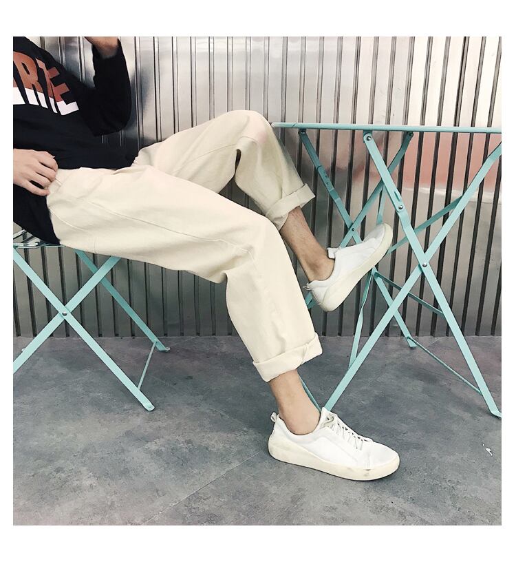 全1色 デニム パンツ ストレート カジュアル ワイド クラッシュ