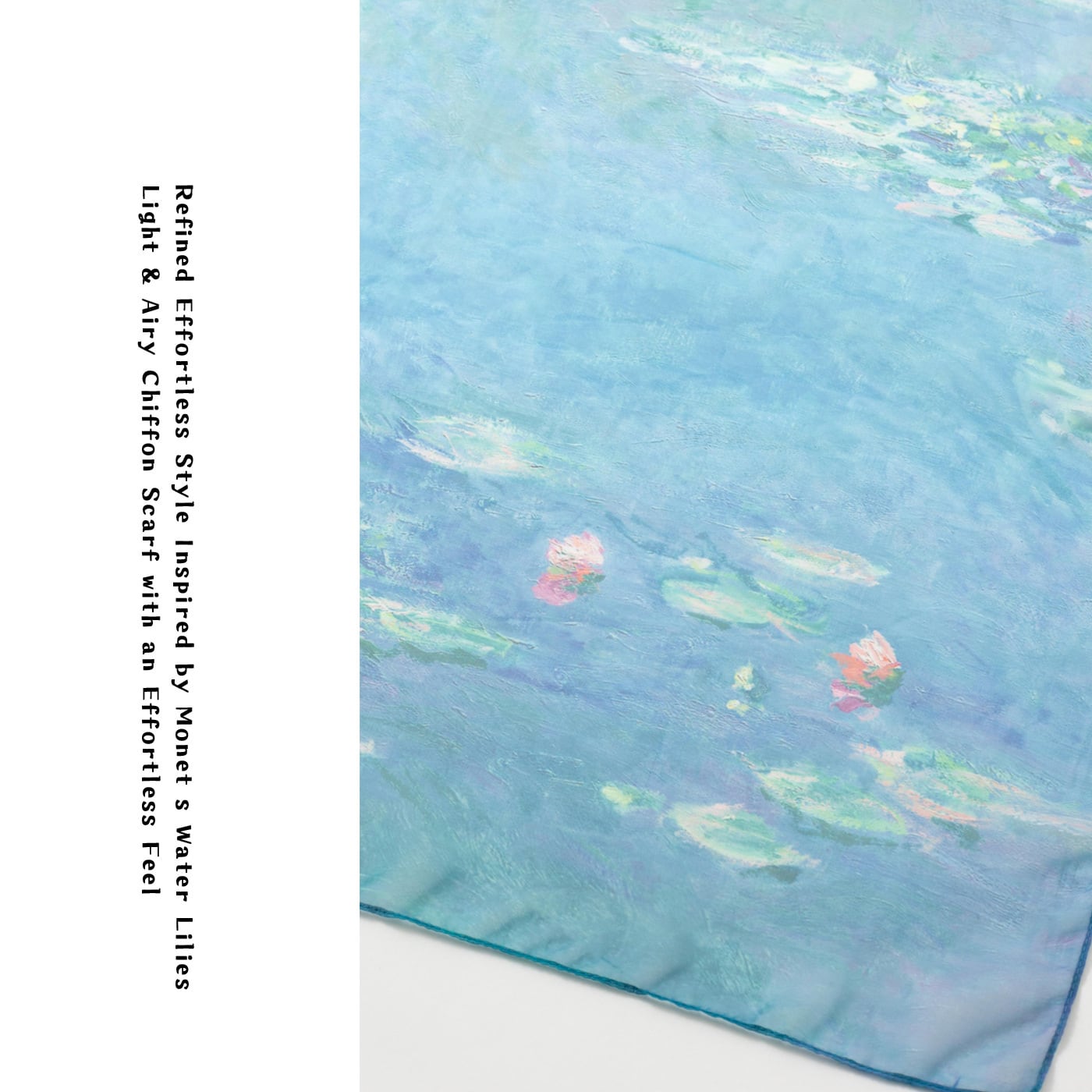 名画 シフォンスカーフ アートデザイン ふんわり軽い 70x70cm