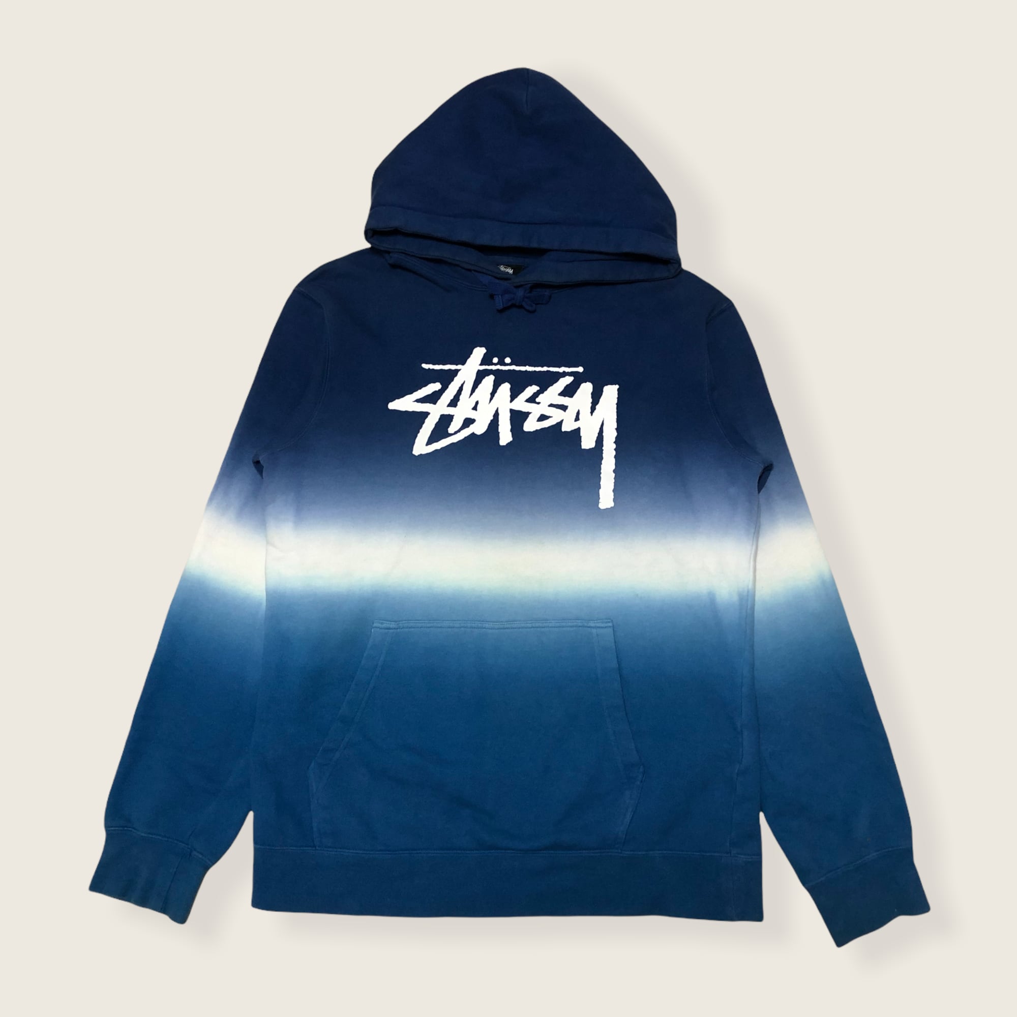 ステューシー  Stussy  パーカー  ストックロゴ  ブルー  S