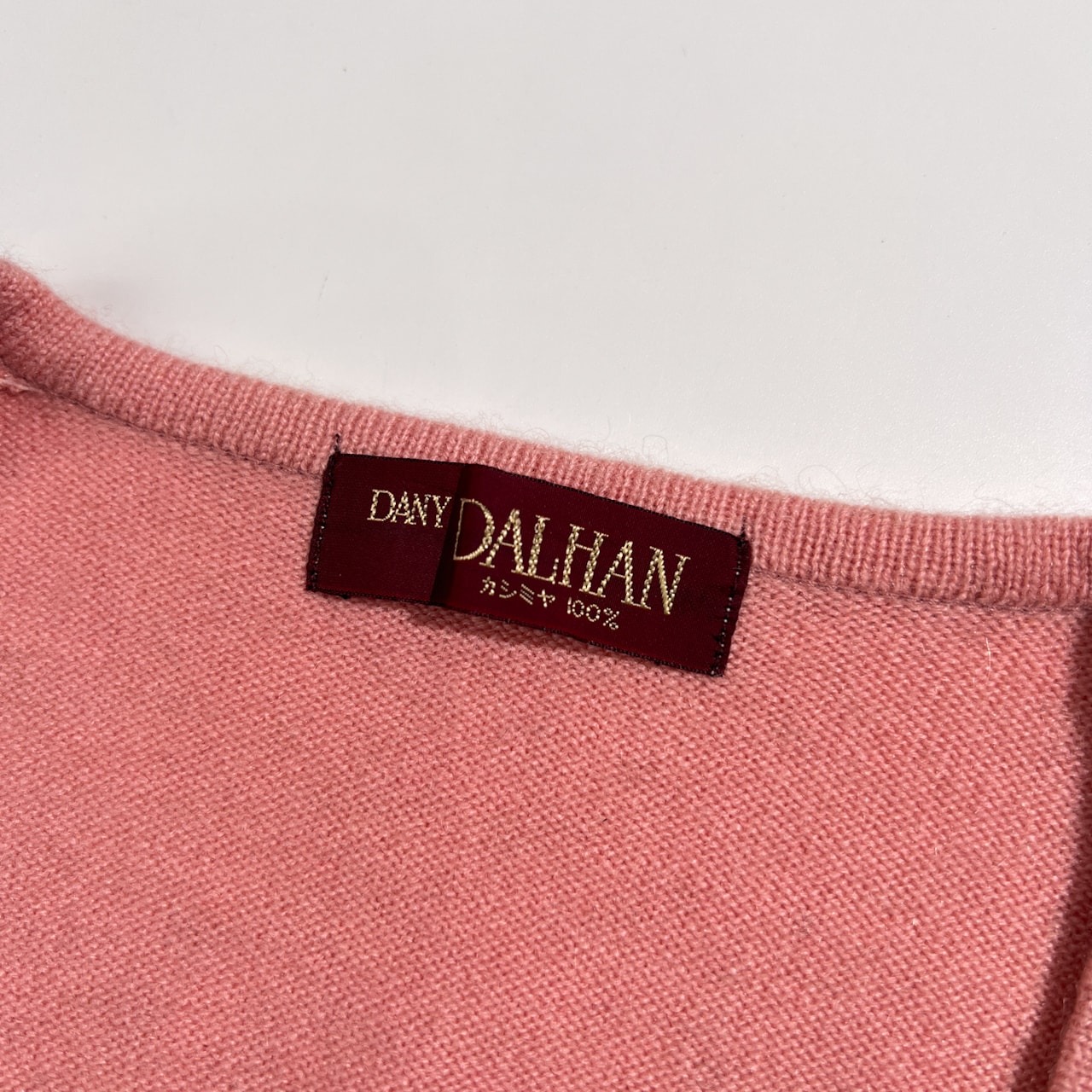 カシミヤ100% DANY DALHAN ダニーダルハン デザイン カシミア ニット カーディガン ジャケット /ピンク/レディース