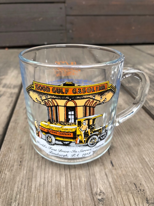 Gulf Oil Collectors Series Glass ''Drive In''Mug/ガルフ オイル コレクションシリーズ マグカップ グラス ドライブイン