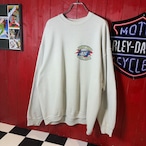 90s USA製 Hanes HEAVYWEIGHT アメリカ消防署イベント系スウェット　白