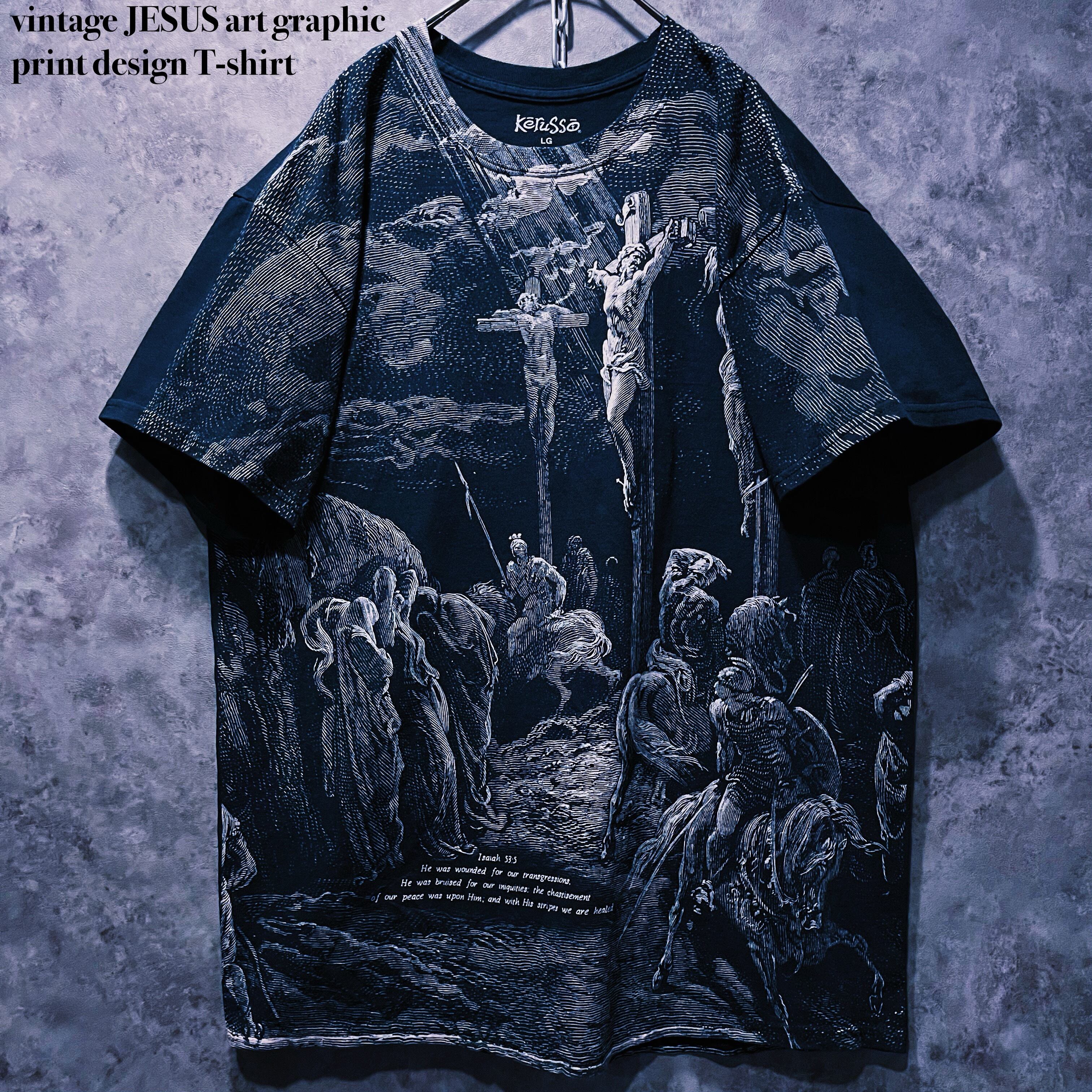 【doppio】vintage JESUS art graphic print design T-shirt