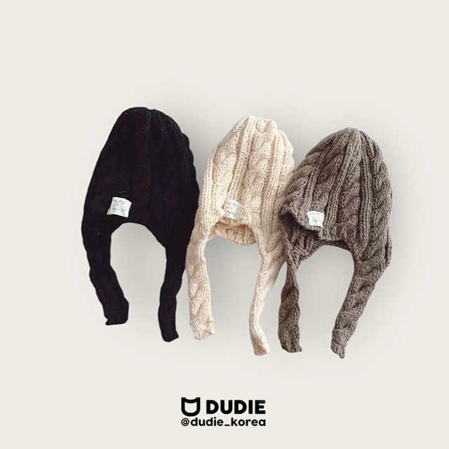 【取寄】dudie｜cable beanie｜ケーブルビーニー｜FREE｜kids｜25 winter