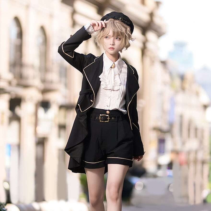 ロリィタ3点セット　JSK &ブラウス&ハット 王子系ロリィタ 3点スーツ 双子コーデ×少年装 舞台向け｜WithU