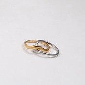 322R　ミックスカラー二連リング