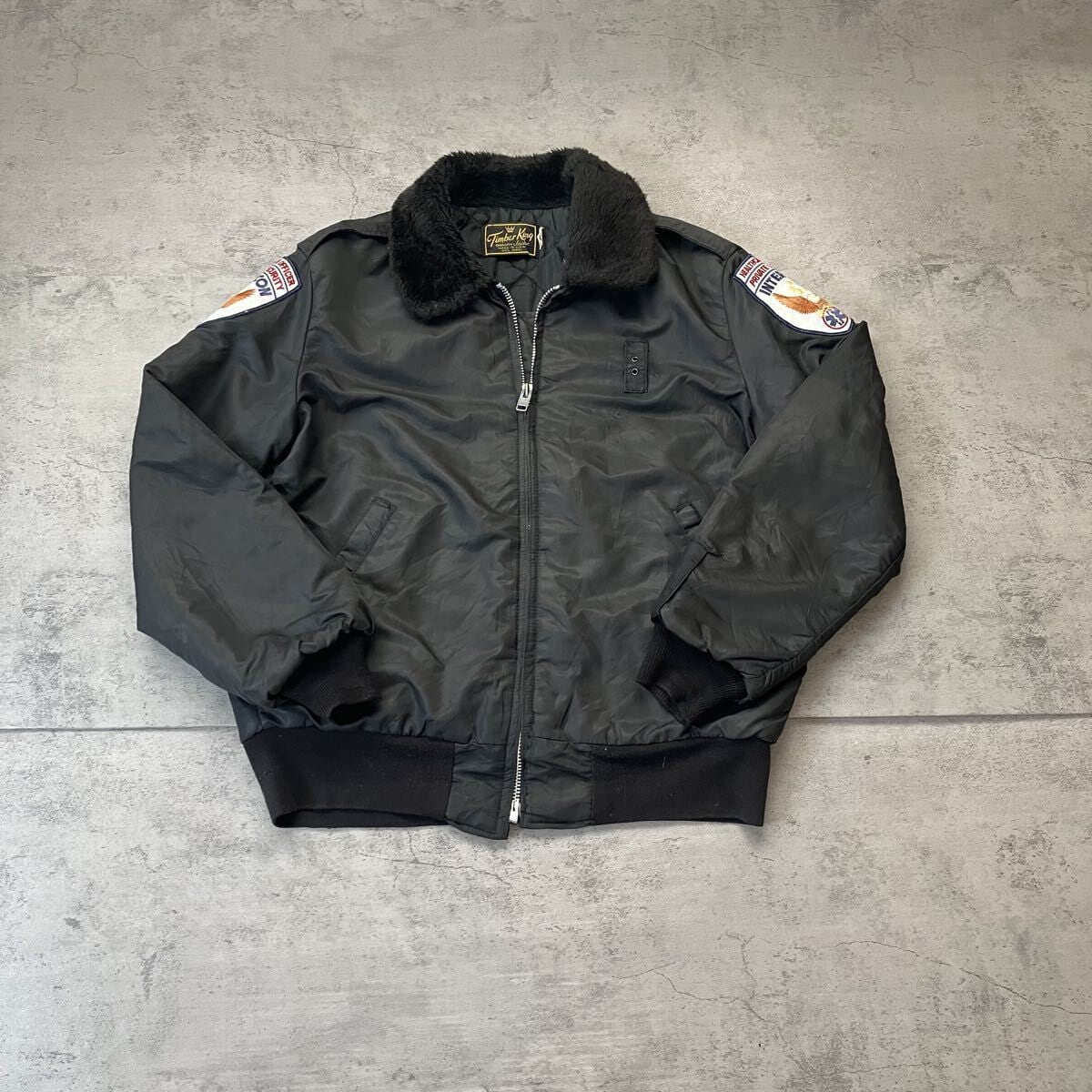 90s USA製 Timber King B-15 ナイロンフライトジャケット INTER-CON 90s USA製 Timber King B-15 ナイロンフライトジャケット INTER-CON