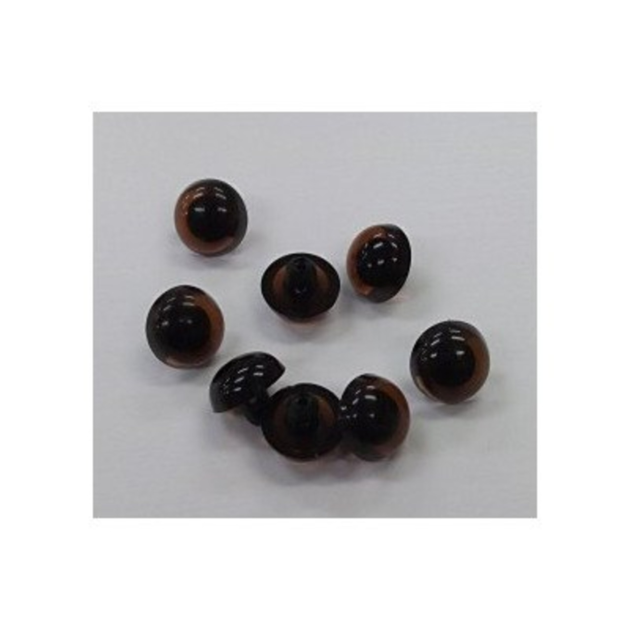 ハマナカ プラスチック・アイ クリスタルカラー(透明タイプ) クリスタルブラウン H430-302 13.5mm 6コ入