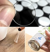 フィギュア固定用 両面テープ 2シート 100枚 丸 直径2cm 透明 強力 粘着テープ 固定シール 転倒防止 剥がせる あと残らない 滑り止め フィギュア用 (丸型)