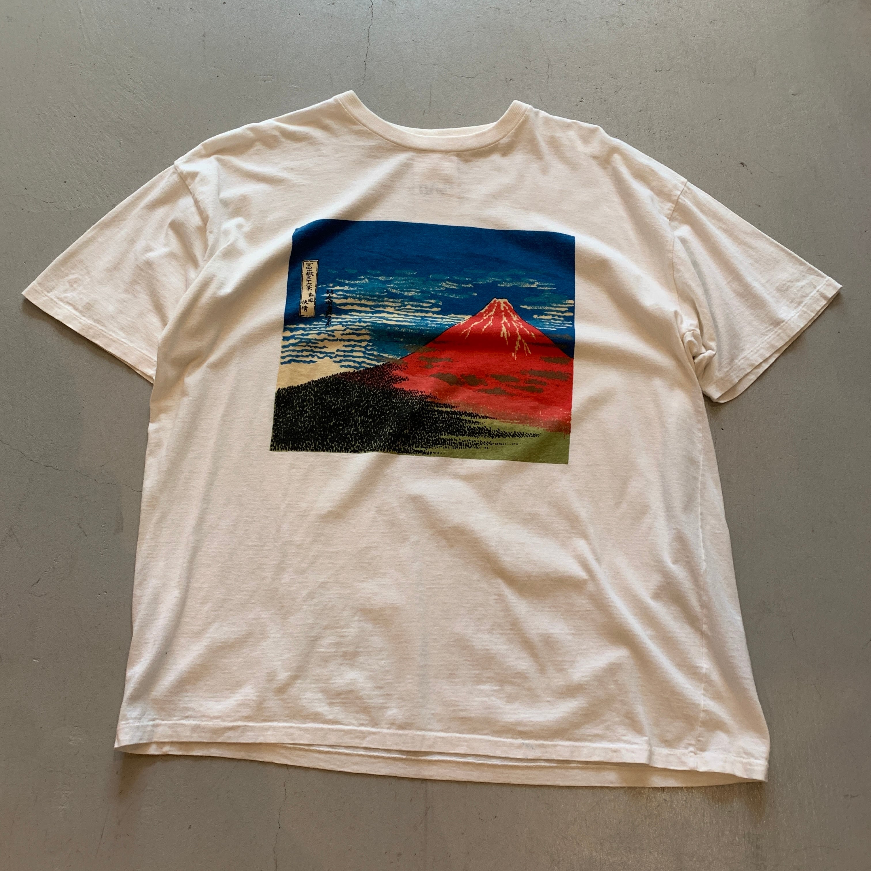80s〜90s 葛飾北斎 "赤富士" T-shirt【高円寺店】