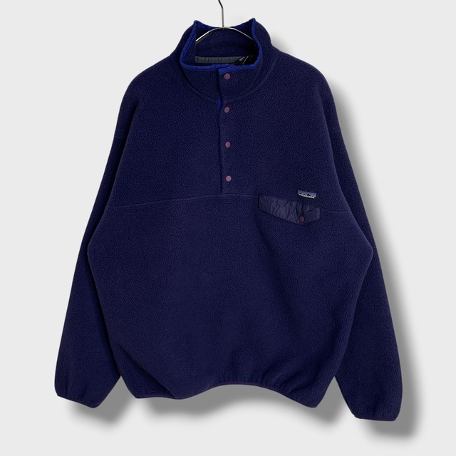 USA製　patagonia パタゴニア　シンチラスナップT フリース　ネイビー