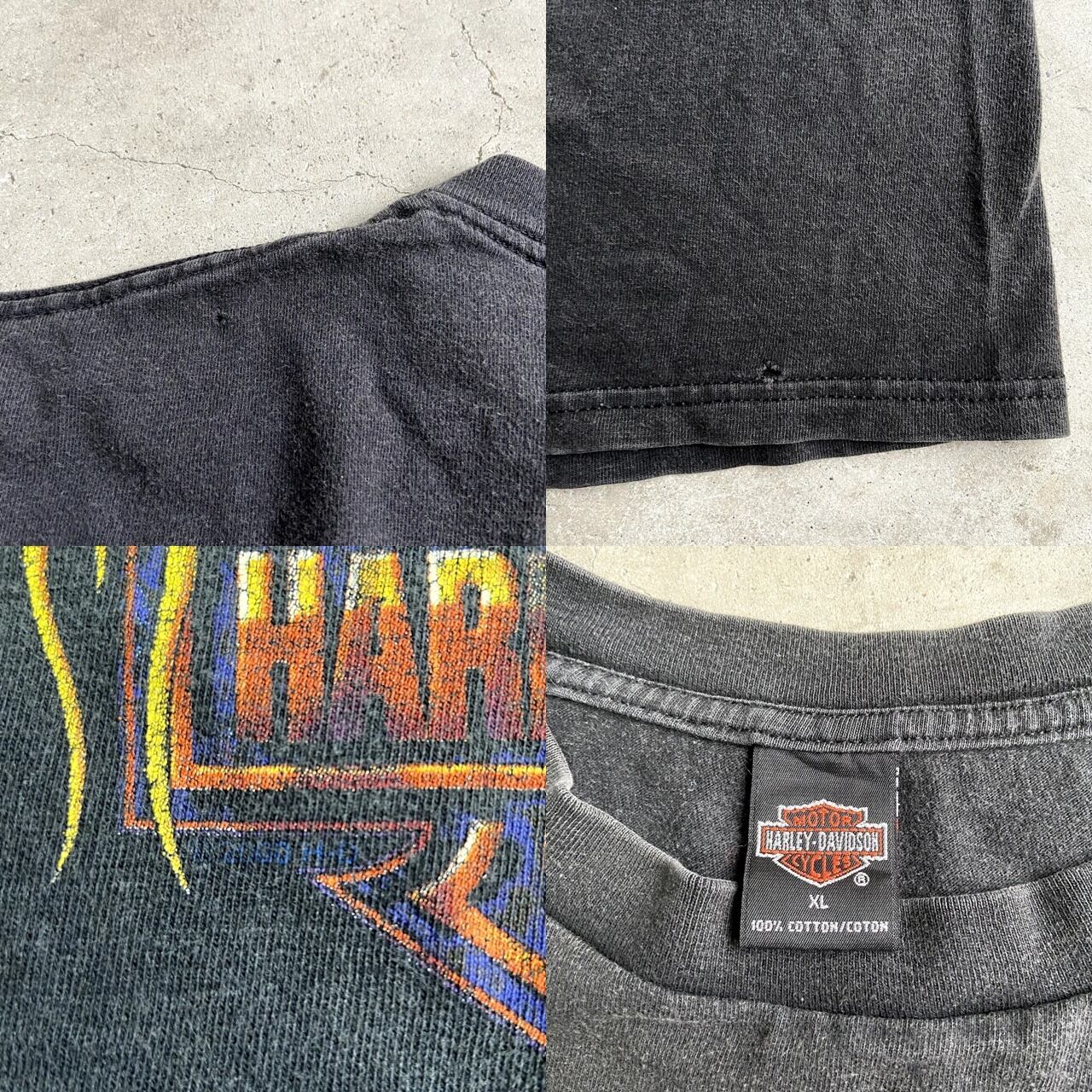 USA製 Harley-Davidson ハーレーダビッドソン イーグル ファイヤー柄