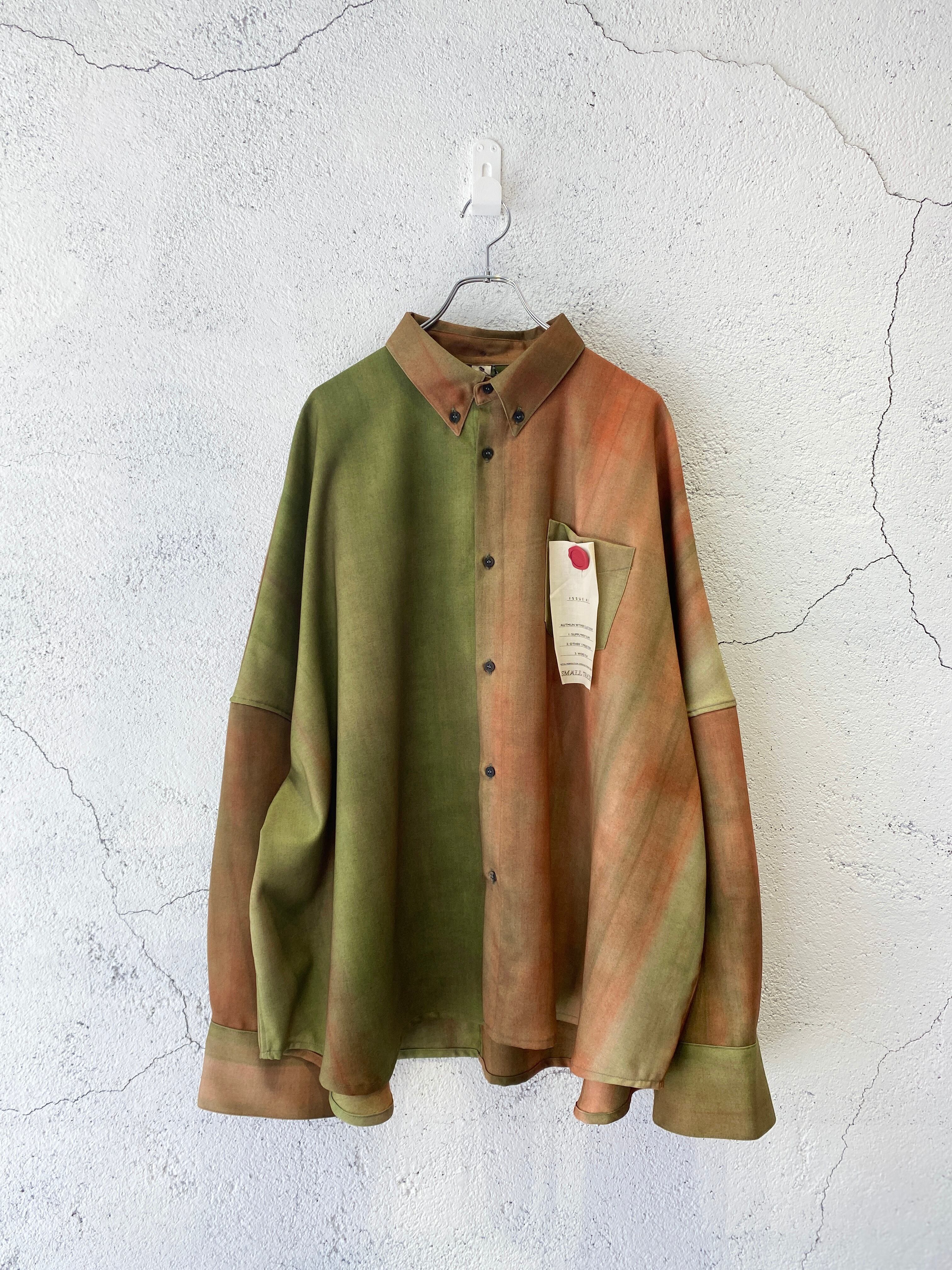 SHINYAKOZUKA / GIANT SHIRT / RANDOM DYED WOOL / GREEN | ふぁいん