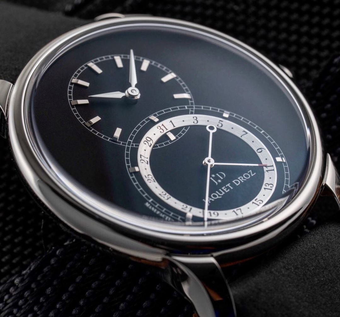 【JAQUET DROZ ジャケ・ドロー】GRANDE SECONDE QUANTIÈME　グラン・セコンド カンティエーム（マットブラック）／国内正規品 腕時計