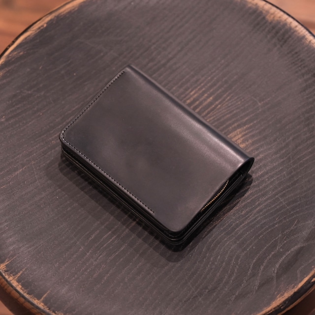 forme(フォルメ) "Short wallet" Cordovan×DOUBLE -Black×Black-