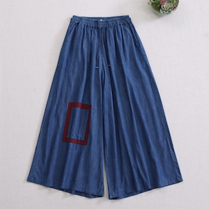 デザイン刺繍フレアパンツ ・11709 デザイン刺繍フレアパンツ ・11709