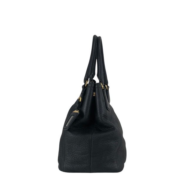 PRADA プラダ ヴィッテロダイノ トートバッグ ブラック ロゴ レザー vintage ヴィンテージ オールド fpj5iw