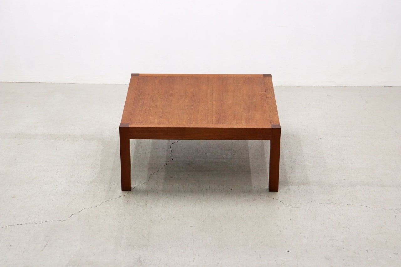 ヴィンテージ チーク材 正方形 センターテーブル スクエア ローテーブル 沼津店】ヴィンテージ チーク材 正方形 センターテーブル