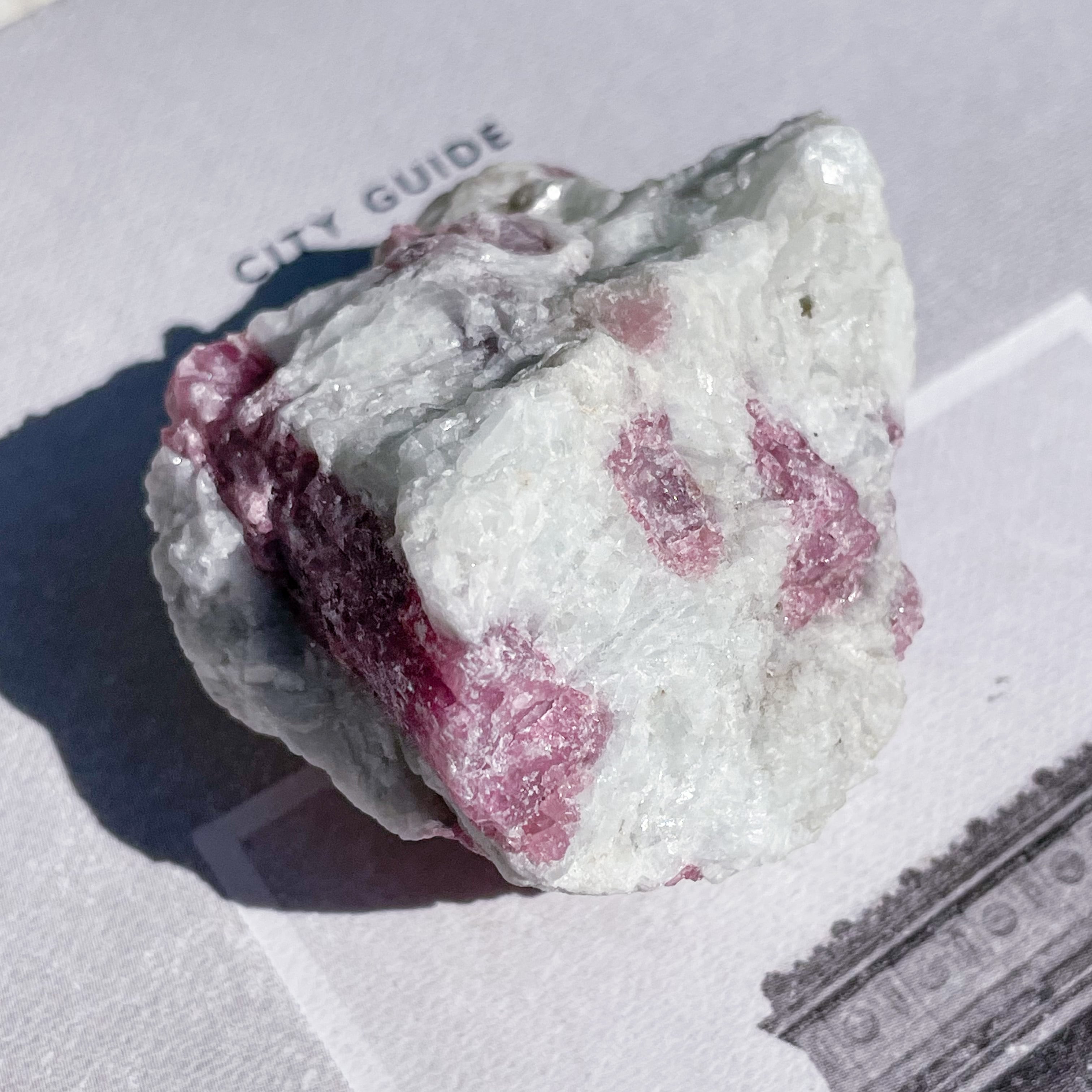 ピンク トルマリン 原石 Pink Tourmaline in Quartz Rough 7 ✧ ピンクトルマリン in