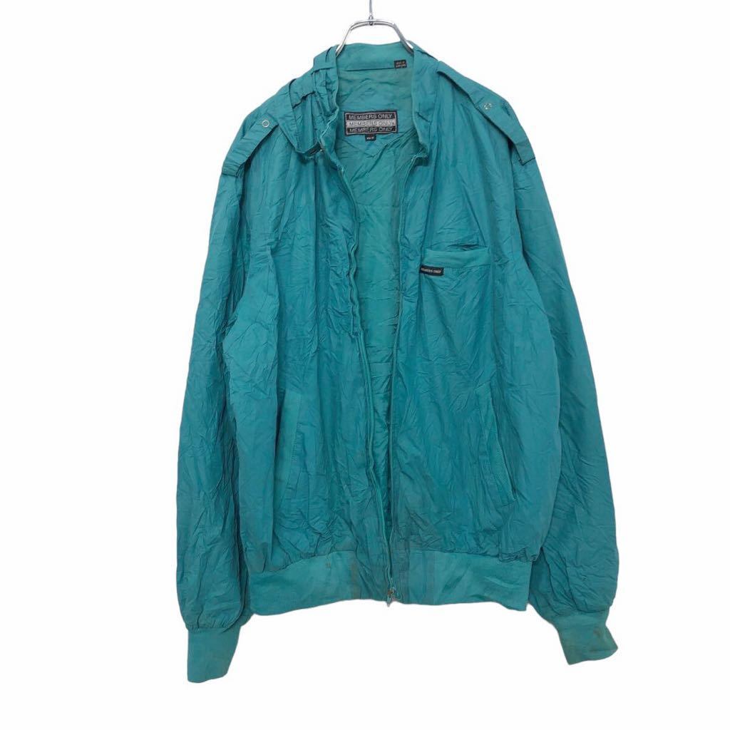PGG(ピージージー) ポリエステルヤーン フルジップジャケット メンズ 表記無 【中古】【ブランド古着バズストア】 MEMERS ONLY スウィングトップ ジャケット XLT グリーン メンバーズ