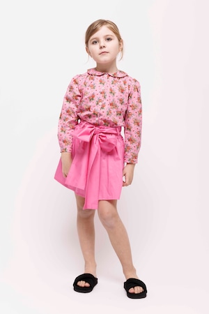 【23AW】CHRISTINA rohde(クリスティーナローデ) front ribbon skirt pink (4y/6y/8y/10y) スカート