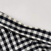 R.NEWBOLD アールニューボールド ギンガムチェック 長袖シャツ L/ブラック ホワイト系 メンズ