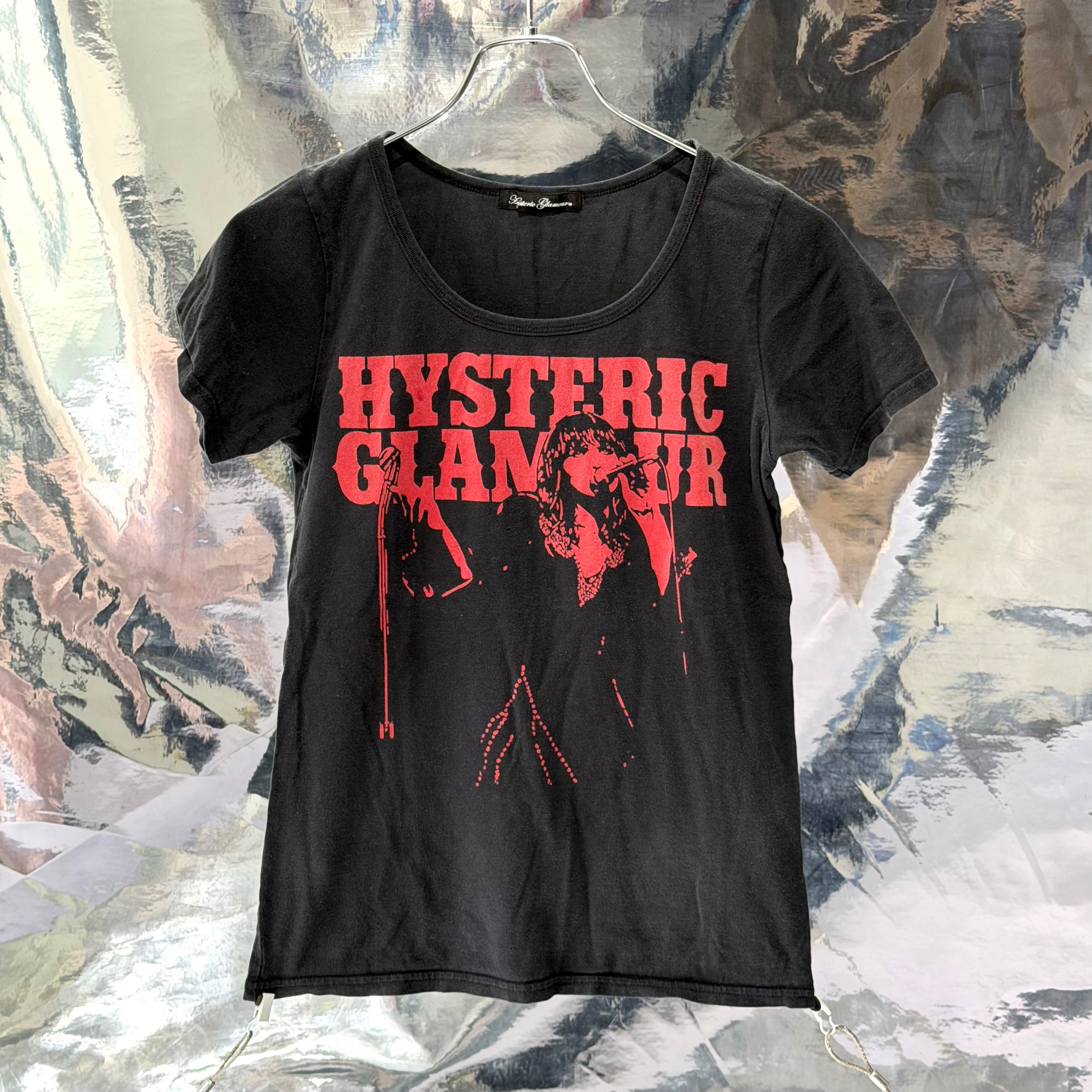 HYSTERIC GLAMOUR SINGER プリント tシャツ ブラック ヒステリック