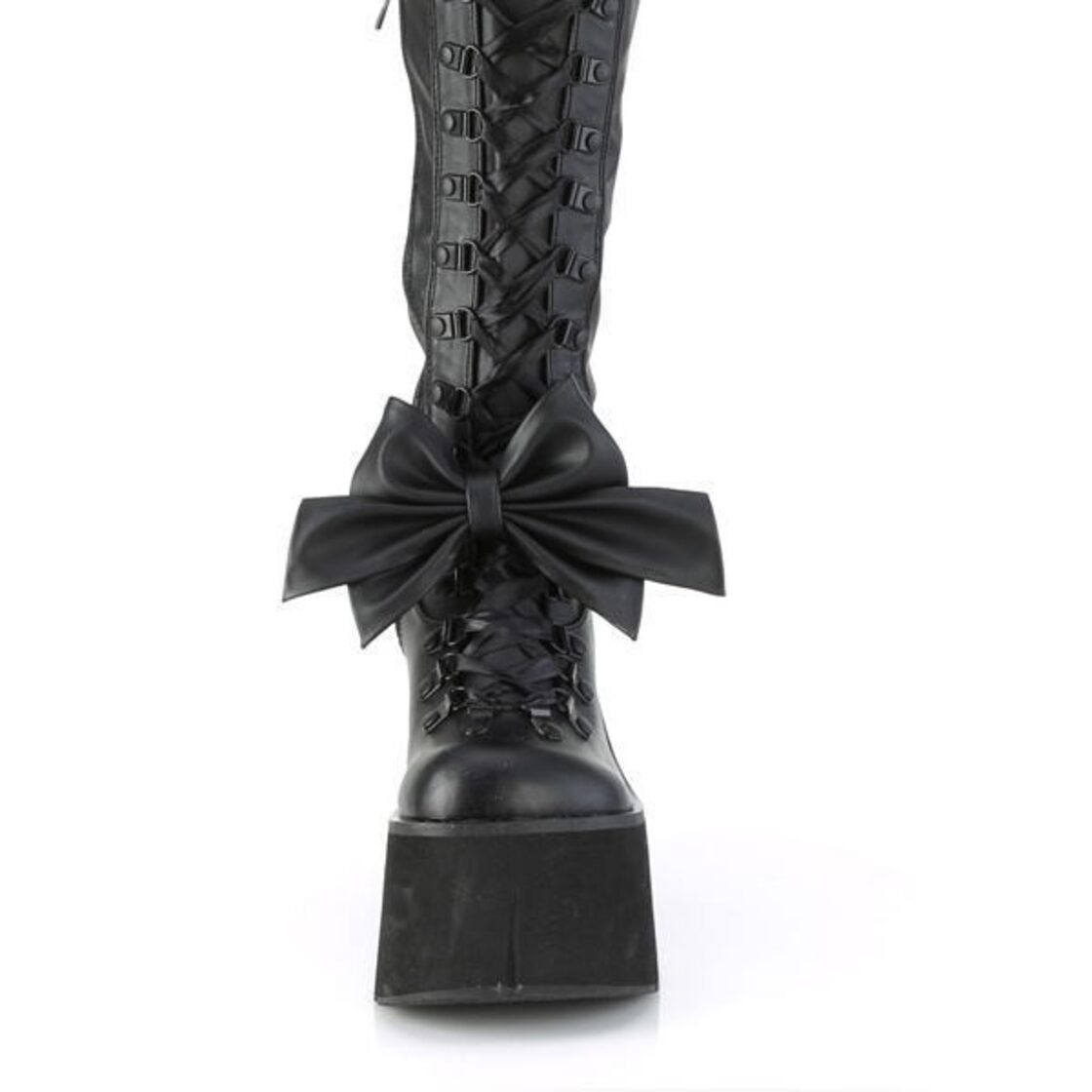 サイズ交換OK】Demonia（デモニア）正規保証品 厚底 ロングブーツ 黒 