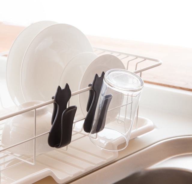 アイワ キッチン収納 猫のコップ掛け 2個入り