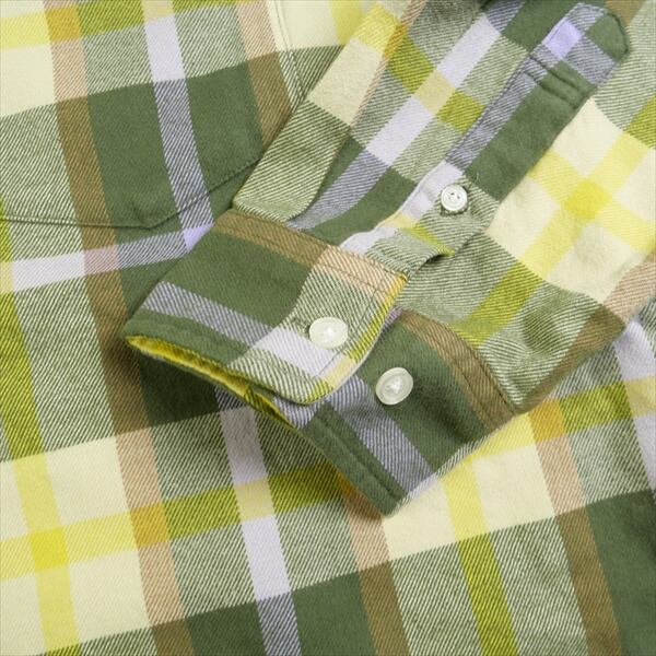 M green supreme tartan flannel shirt 緑