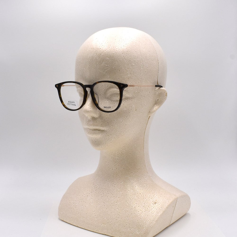 BALLY EYEWEAR GLASSES FRAME ASIAN FIT BY5048D 052 53 HAVANA GOLD