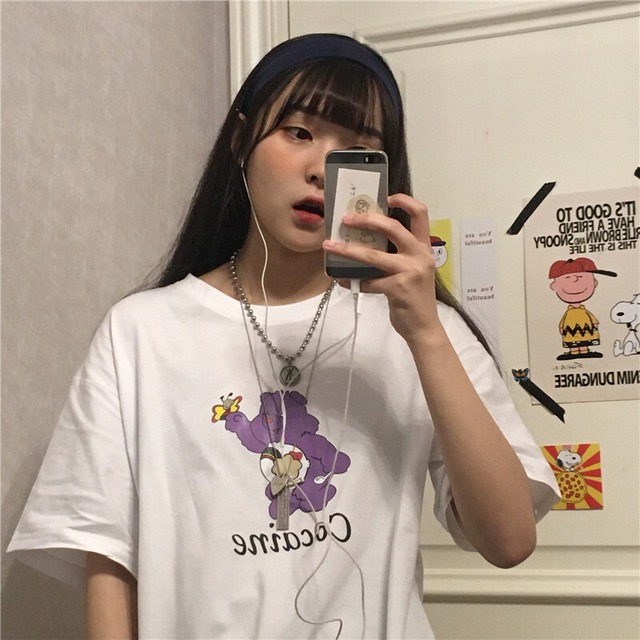 韓国ファッション学生可愛いアニメ Acgtシャツ 75shops