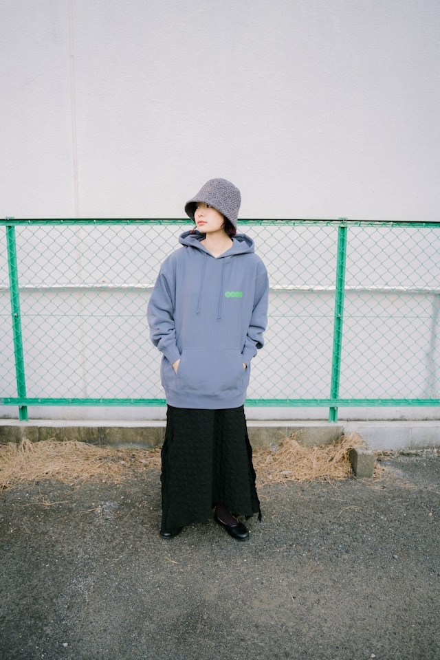 座半寝一　Hoodie  stone blue