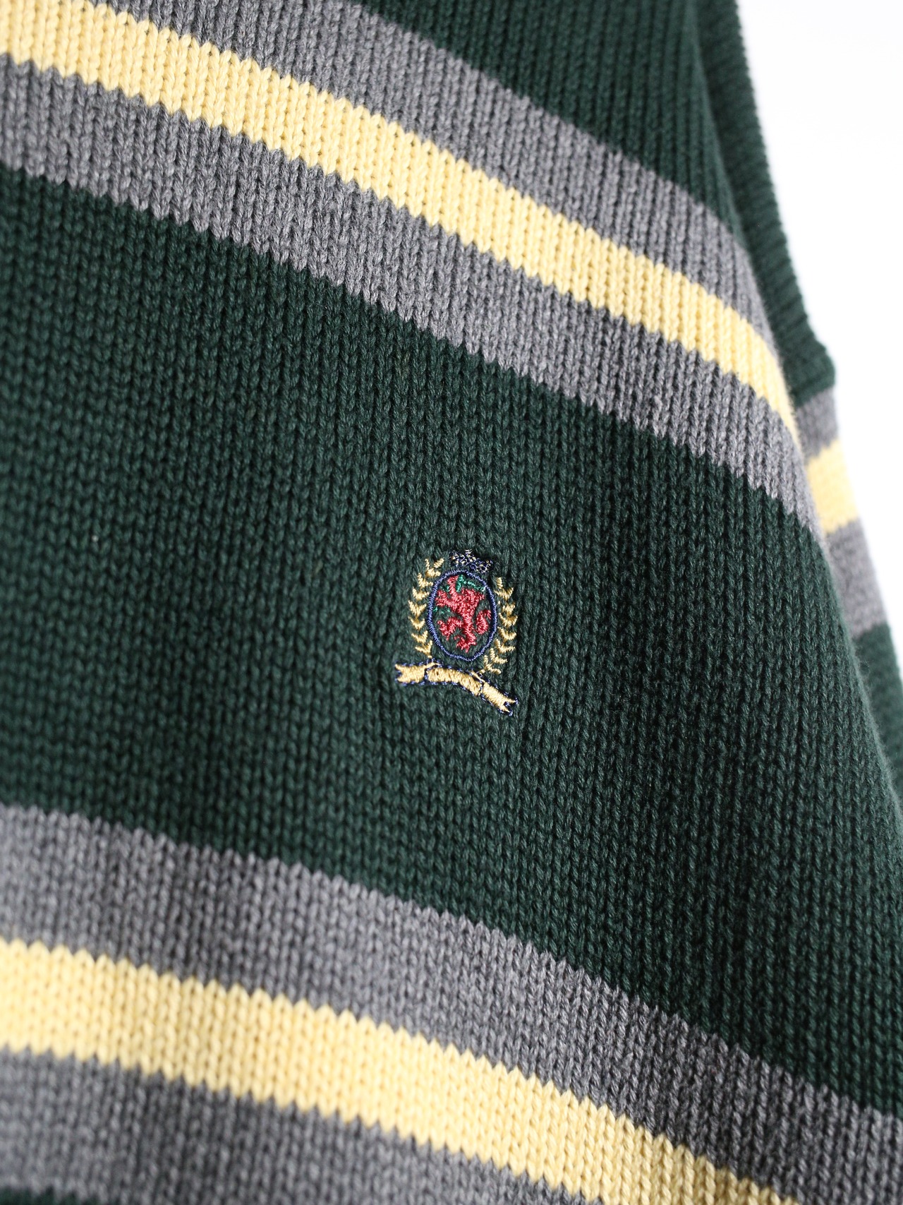 "TOMMY HILFIGER" good coloring border cotton knit - 10
