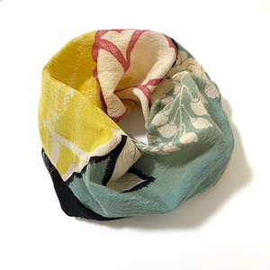 Japanese KIMONO silk マシュマロシュシュ　着物　和風　若草色