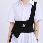 One-shoulder asymmetrical waist belt(ME084)