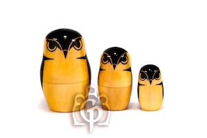 MONOTONE Owl 3 peaces | モノトーン フクロウ マトリョーシカ 3個組