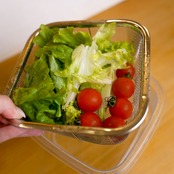 ニューキッチンベーシック 四角い保存容器（水切りザル付）｜電子レンジ対応 日本製