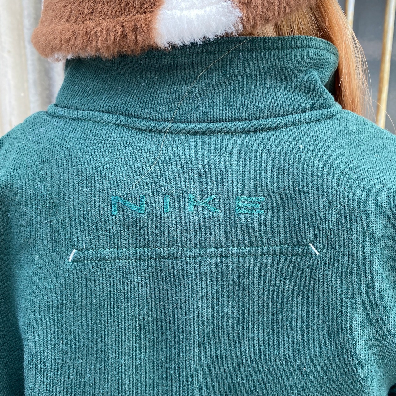 90年代〜00年代 NIKE ワンポイントロゴ刺繍 ハイネック ハーフジップ 