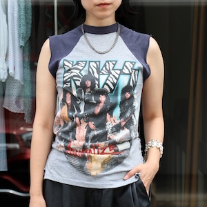 80s KISS Tour T-shirt Cut-off