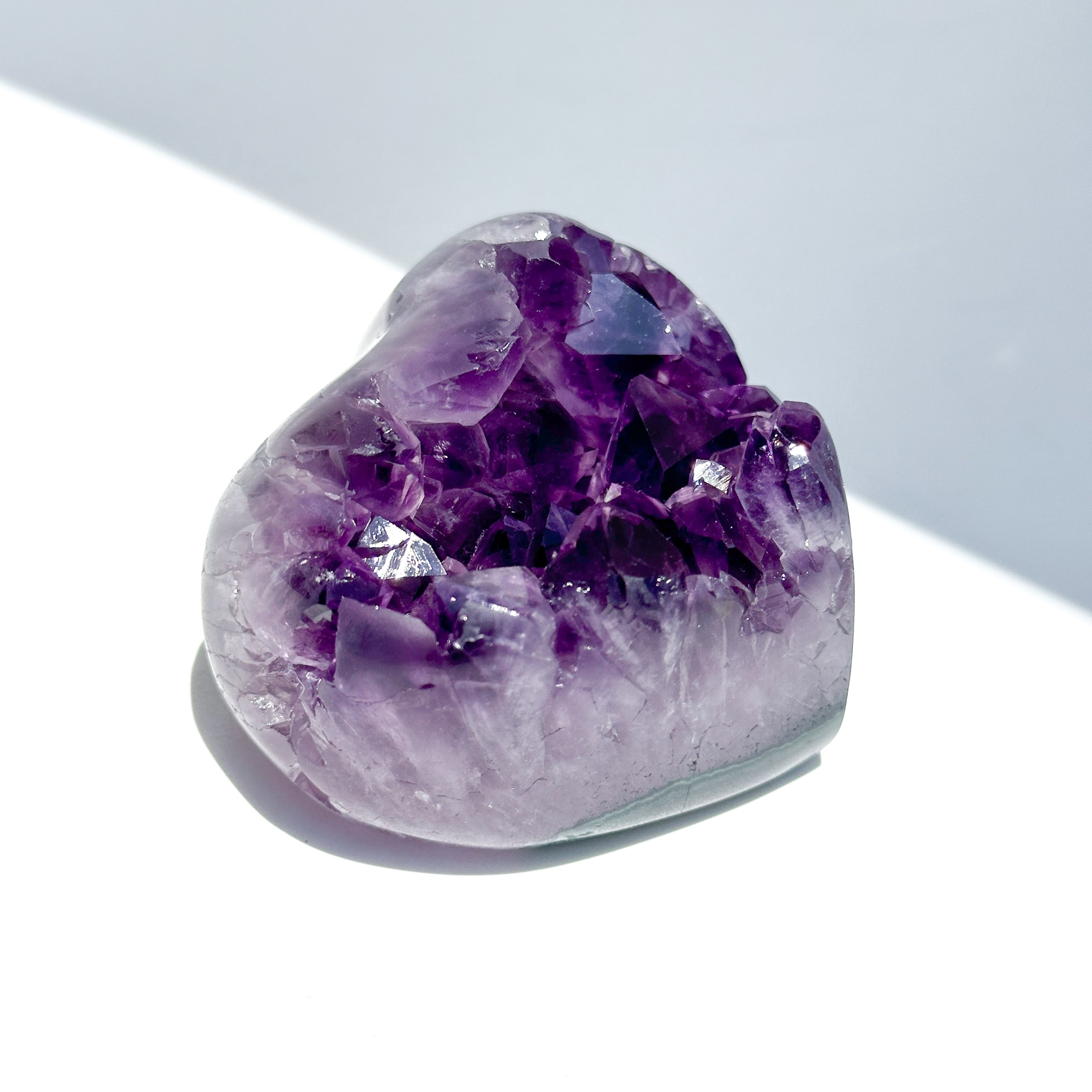 ウルグアイ産アメジスト ハート13◇ Amethyst ◇天然石・鉱石